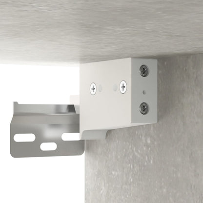 vidaXL Wandschrank Betongrau 35x34x90 cm Holzwerkstoff
