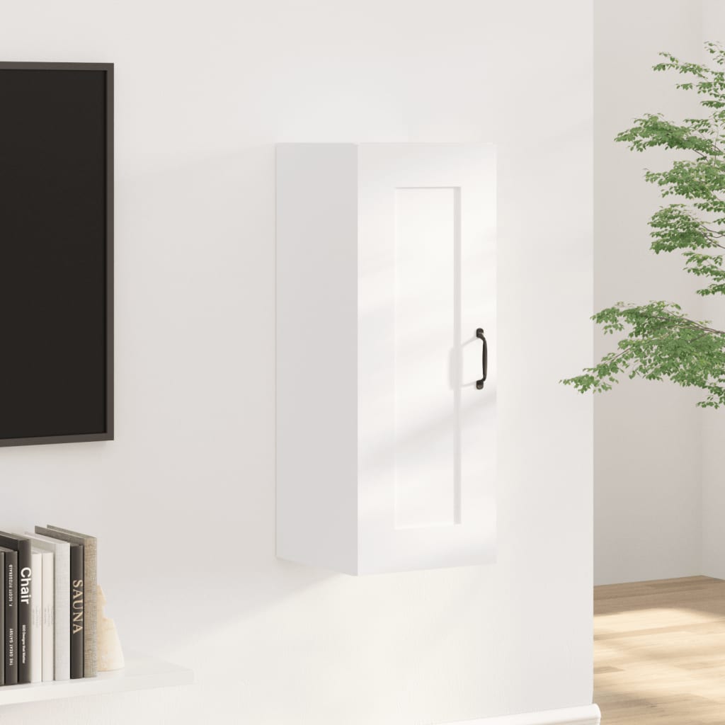 vidaXL Armoire murale blanc 35x34x90 cm Aggloméré