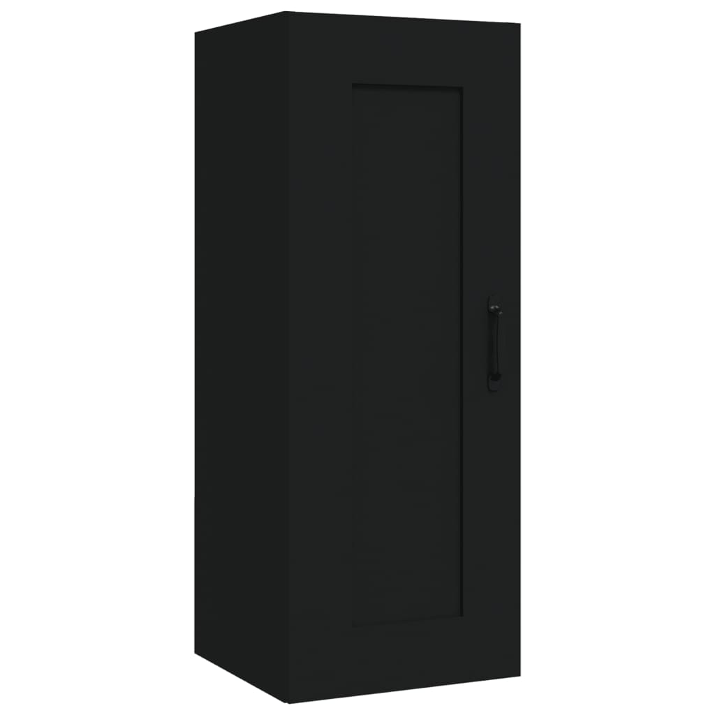vidaXL Armoire murale noire 35x34x90 cm en bois d'ingénierie