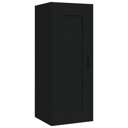 vidaXL Armoire murale noire 35x34x90 cm en bois d'ingénierie