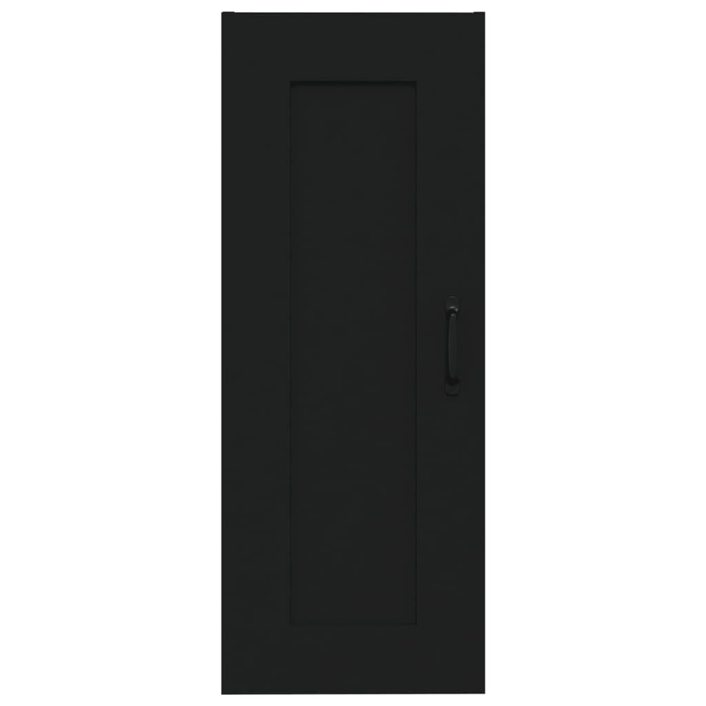 vidaXL Armoire murale noire 35x34x90 cm en bois d'ingénierie