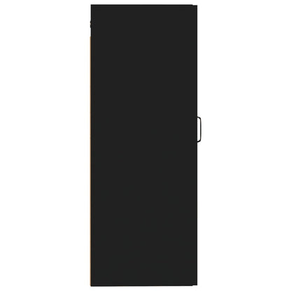 vidaXL Armoire murale noire 35x34x90 cm en bois d'ingénierie