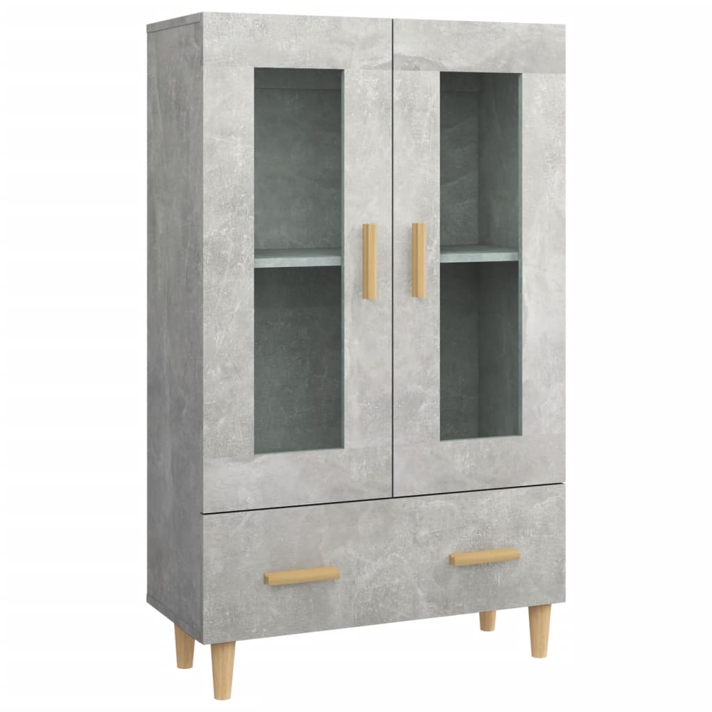 vidaXL Highboard gris béton 70x31x115 cm bois d'ingénierie