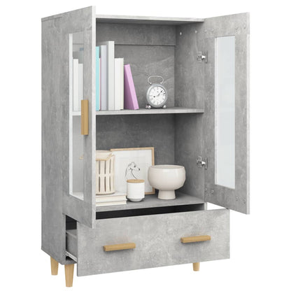 vidaXL Highboard gris béton 70x31x115 cm bois d'ingénierie