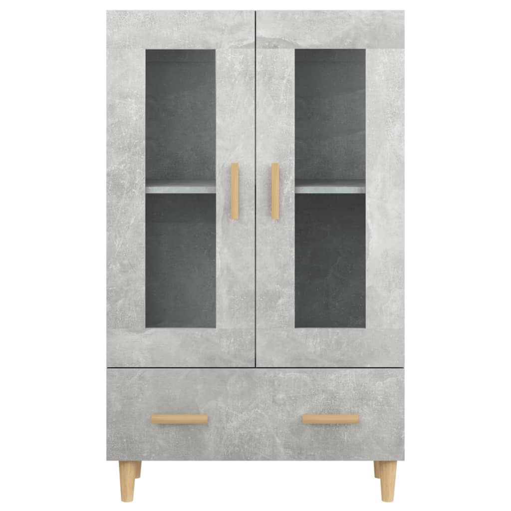vidaXL Highboard gris béton 70x31x115 cm bois d'ingénierie