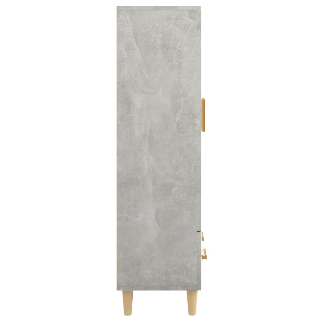 vidaXL Highboard gris béton 70x31x115 cm bois d'ingénierie