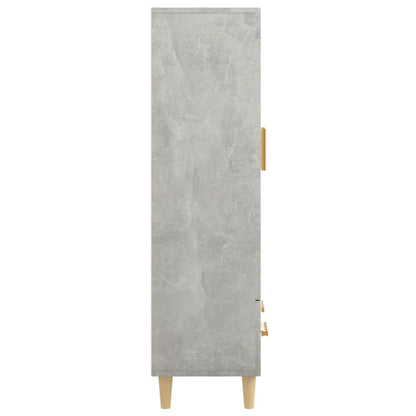 vidaXL Highboard gris béton 70x31x115 cm bois d'ingénierie