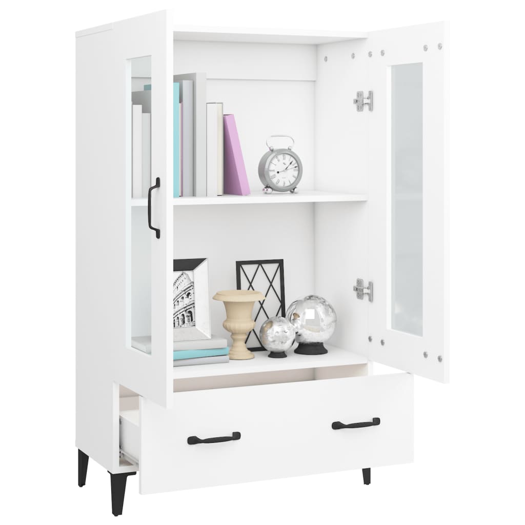vidaXL Buffet haut blanc 70x31x115 cm en bois d'ingénierie