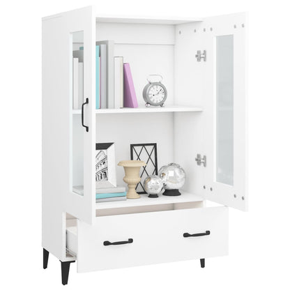 vidaXL Buffet haut blanc 70x31x115 cm en bois d'ingénierie