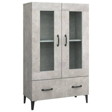vidaXL Highboard gris béton 70x31x115 cm bois d'ingénierie
