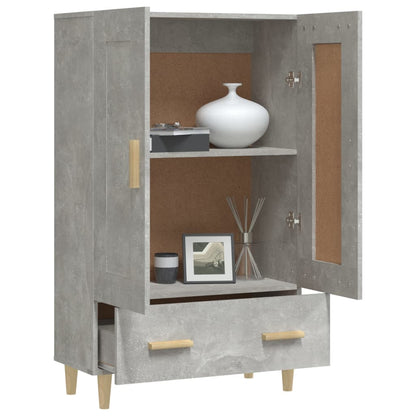 vidaXL Highboard gris béton 70x31x115 cm bois d'ingénierie
