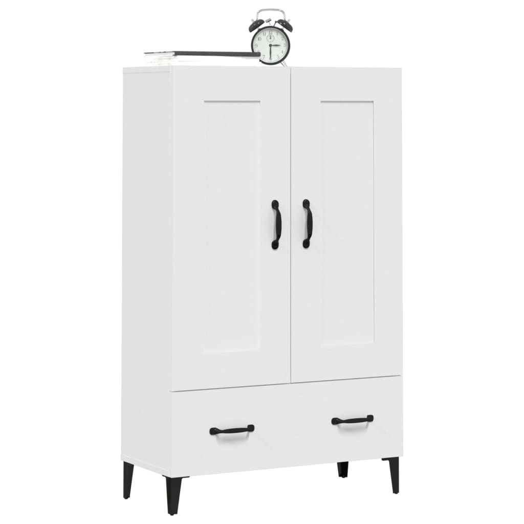 vidaXL Buffet haut blanc 70x31x115 cm en bois d'ingénierie