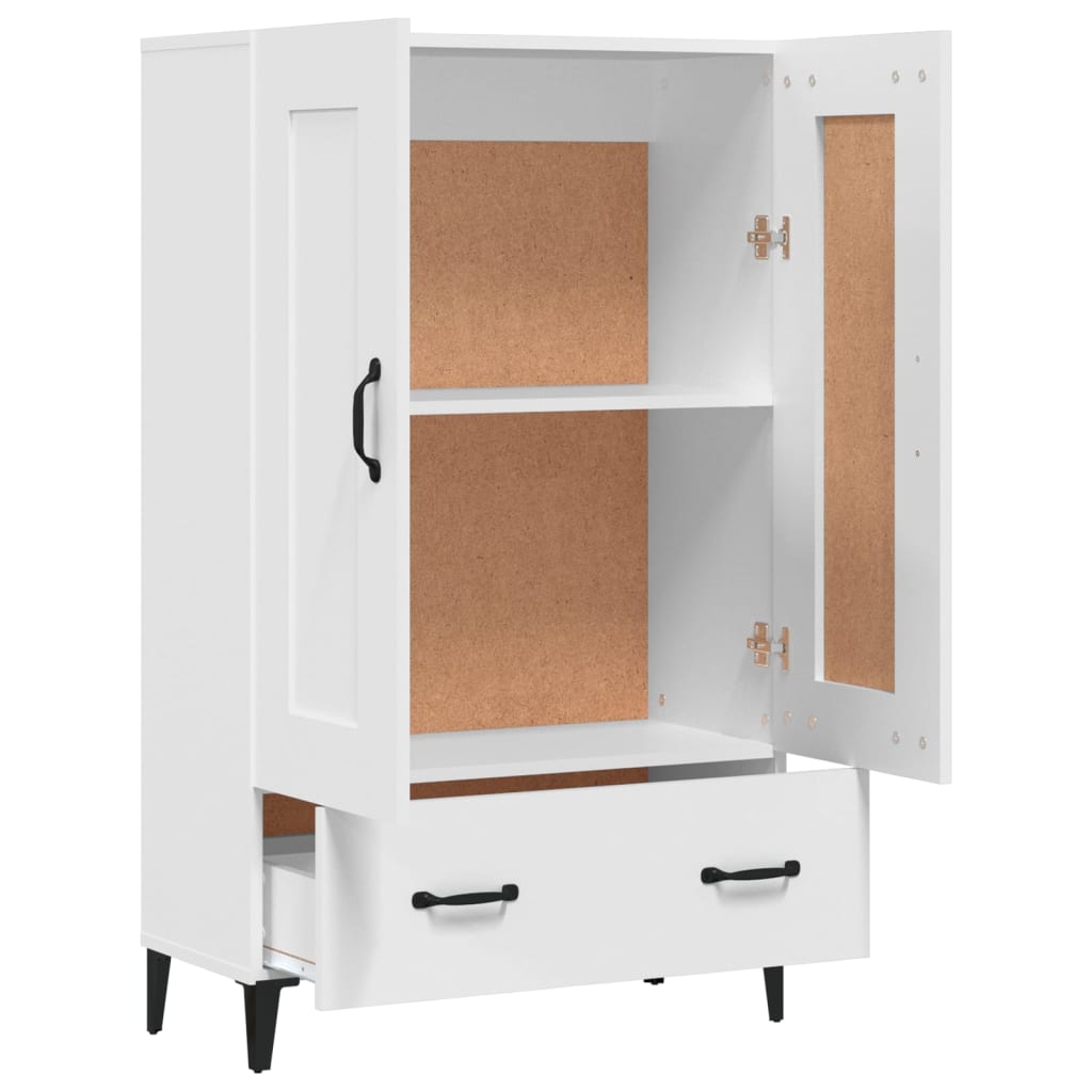 vidaXL Buffet haut blanc 70x31x115 cm en bois d'ingénierie