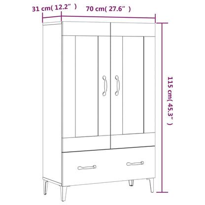 vidaXL Highboard Sonoma-Eiche 70x31x115 cm Holzwerkstoff