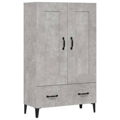 vidaXL Highboard gris béton 70x31x115 cm bois d'ingénierie