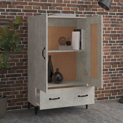 vidaXL Highboard gris béton 70x31x115 cm bois d'ingénierie