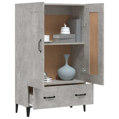 vidaXL Highboard gris béton 70x31x115 cm bois d'ingénierie