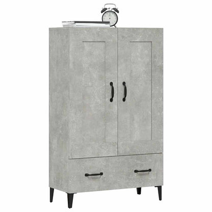 vidaXL Highboard gris béton 70x31x115 cm bois d'ingénierie