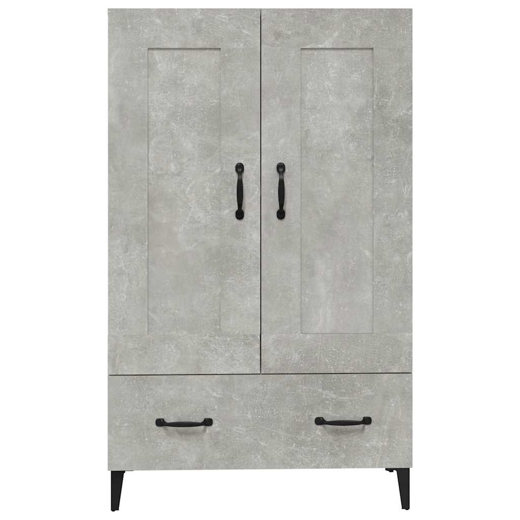 vidaXL Highboard gris béton 70x31x115 cm bois d'ingénierie