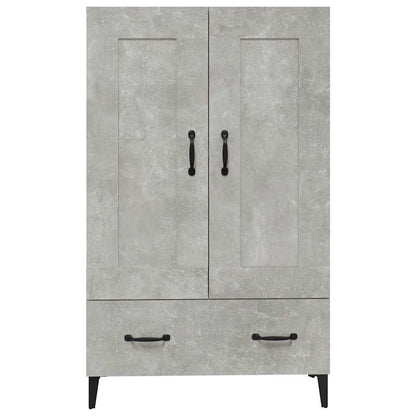 vidaXL Highboard gris béton 70x31x115 cm bois d'ingénierie