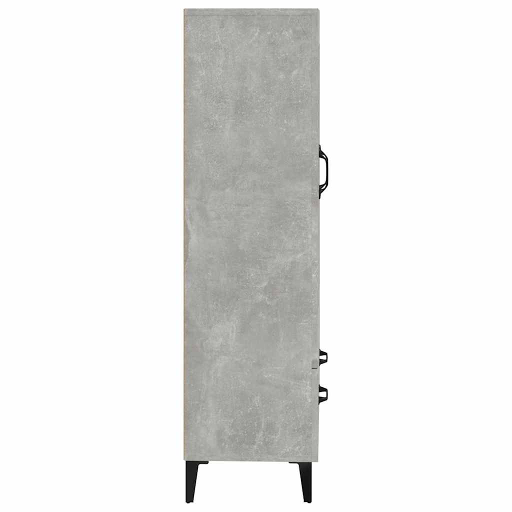 vidaXL Highboard gris béton 70x31x115 cm bois d'ingénierie