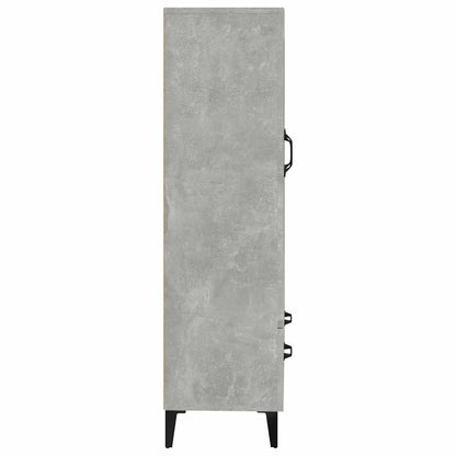 vidaXL Highboard gris béton 70x31x115 cm bois d'ingénierie