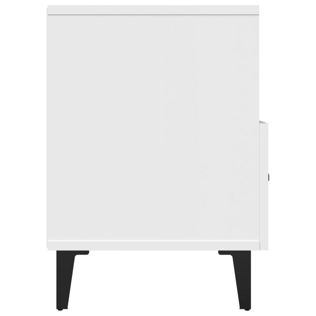 vidaXL Meuble TV blanc 80x36x50 cm en bois d'ingénierie