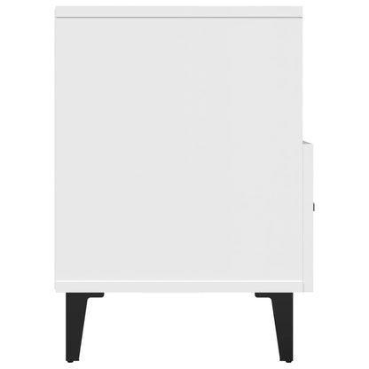 vidaXL Meuble TV blanc 80x36x50 cm en bois d'ingénierie
