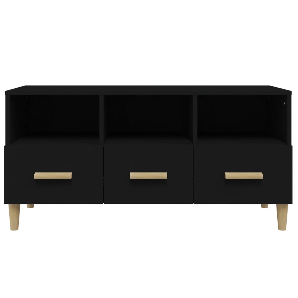vidaXL TV-Schrank Schwarz 102x36x50 cm Holzwerkstoff