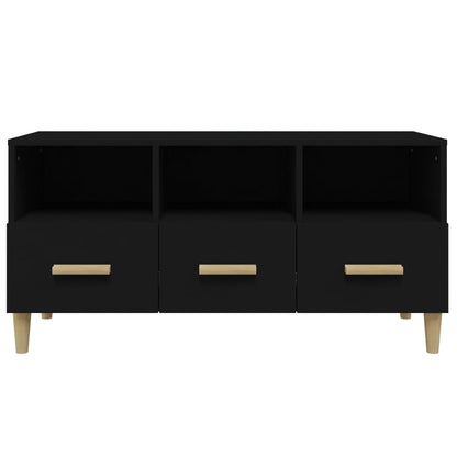 vidaXL TV-Schrank Schwarz 102x36x50 cm Holzwerkstoff