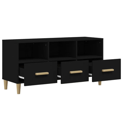 vidaXL TV-Schrank Schwarz 102x36x50 cm Holzwerkstoff