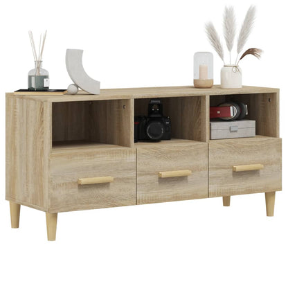 vidaXL Meuble TV chêne Sonoma 102x36x50 cm Bois d'ingénierie