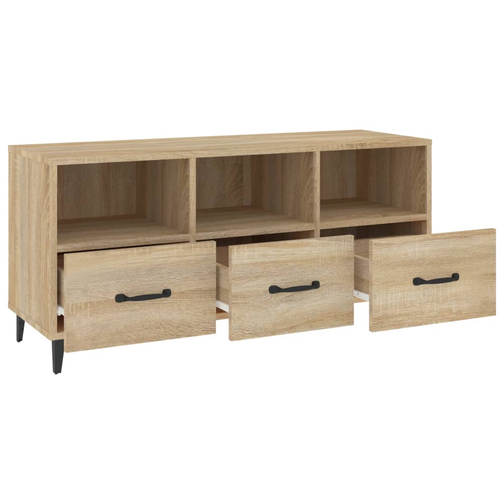 vidaXL Meuble TV chêne Sonoma 102x35x50 cm Aggloméré