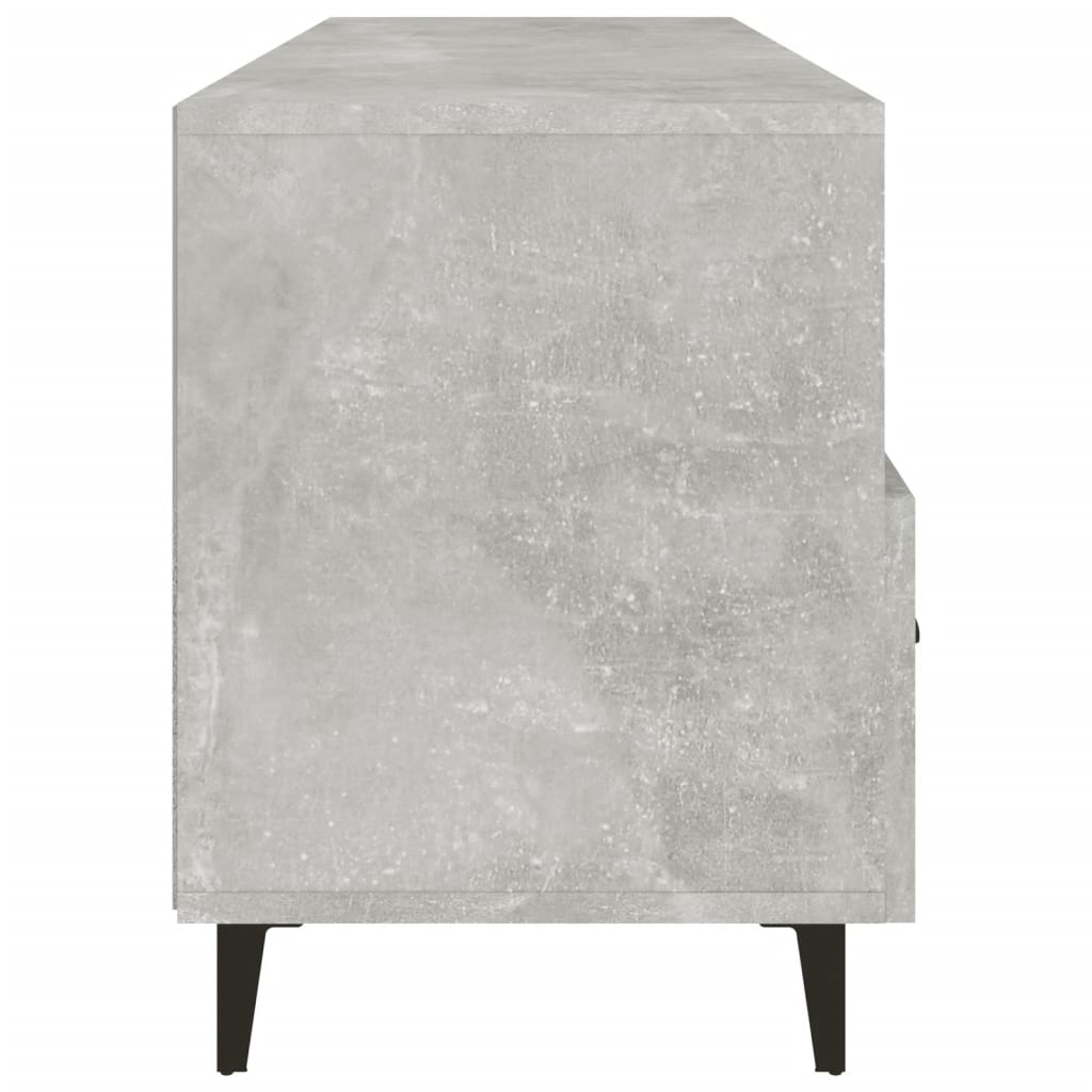 vidaXL Meuble TV gris béton 102x35x50 cm Aggloméré
