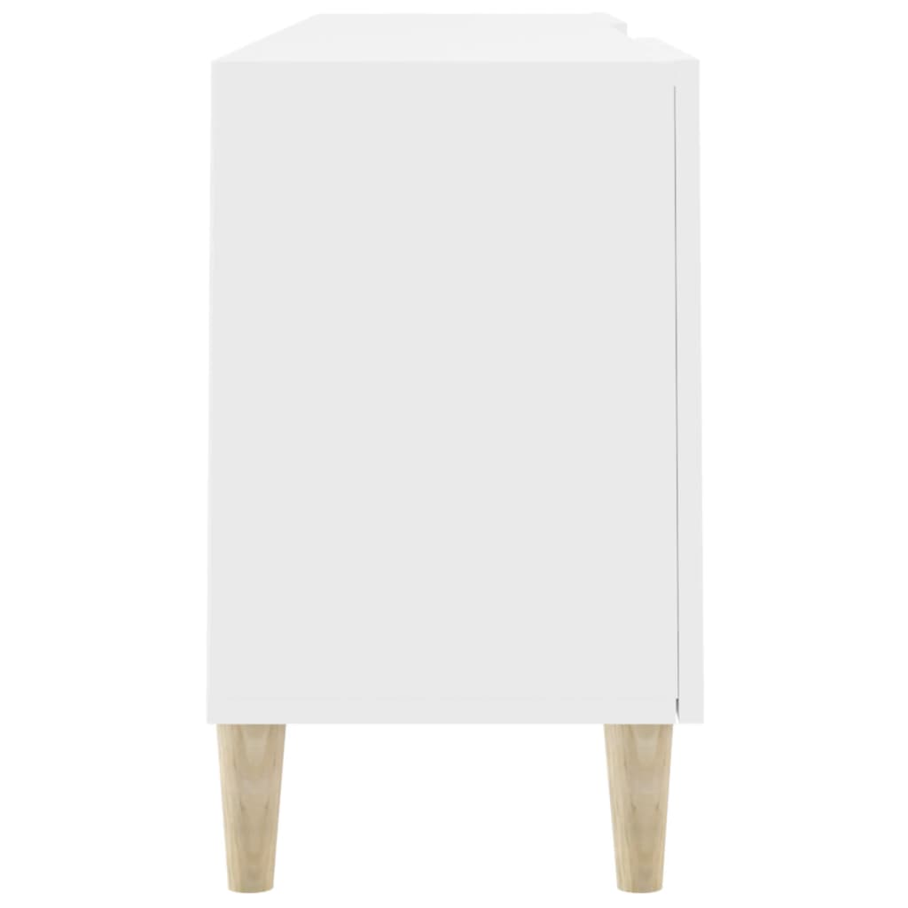 vidaXL Meuble TV Blanc 150x30x50 cm Bois d'ingénierie