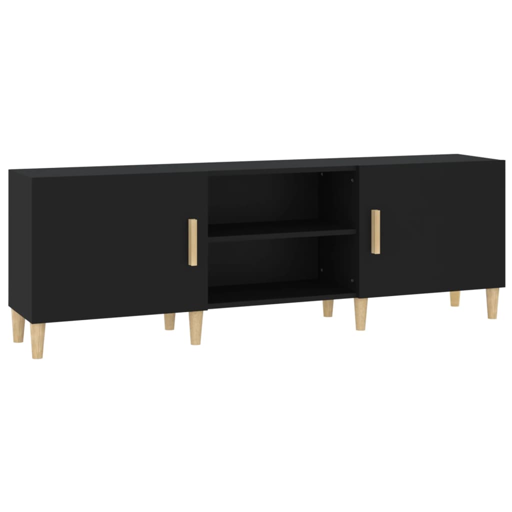 vidaXL TV-Schrank Schwarz 150x30x50 cm Holzwerkstoff
