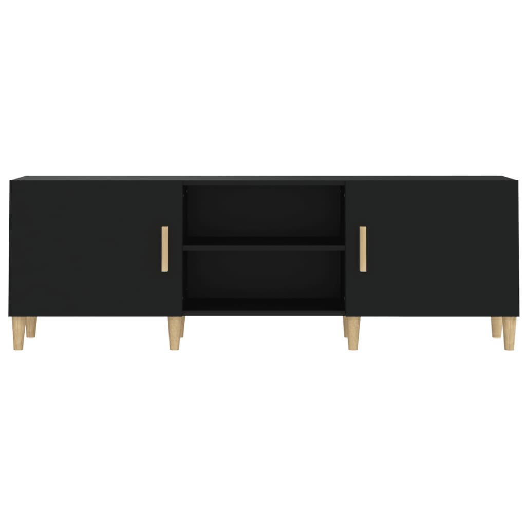 vidaXL TV-Schrank Schwarz 150x30x50 cm Holzwerkstoff