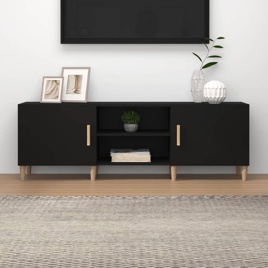 vidaXL TV-Schrank Schwarz 150x30x50 cm Holzwerkstoff
