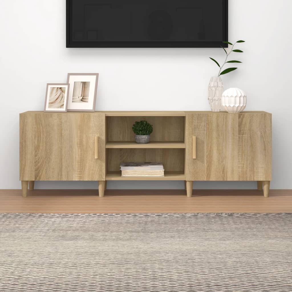 vidaXL Meuble TV chêne Sonoma 150x30x50 cm Aggloméré