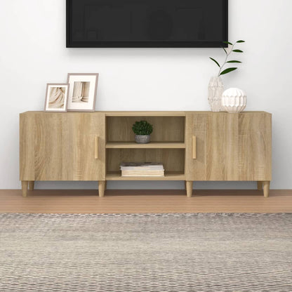 vidaXL Meuble TV chêne Sonoma 150x30x50 cm Aggloméré