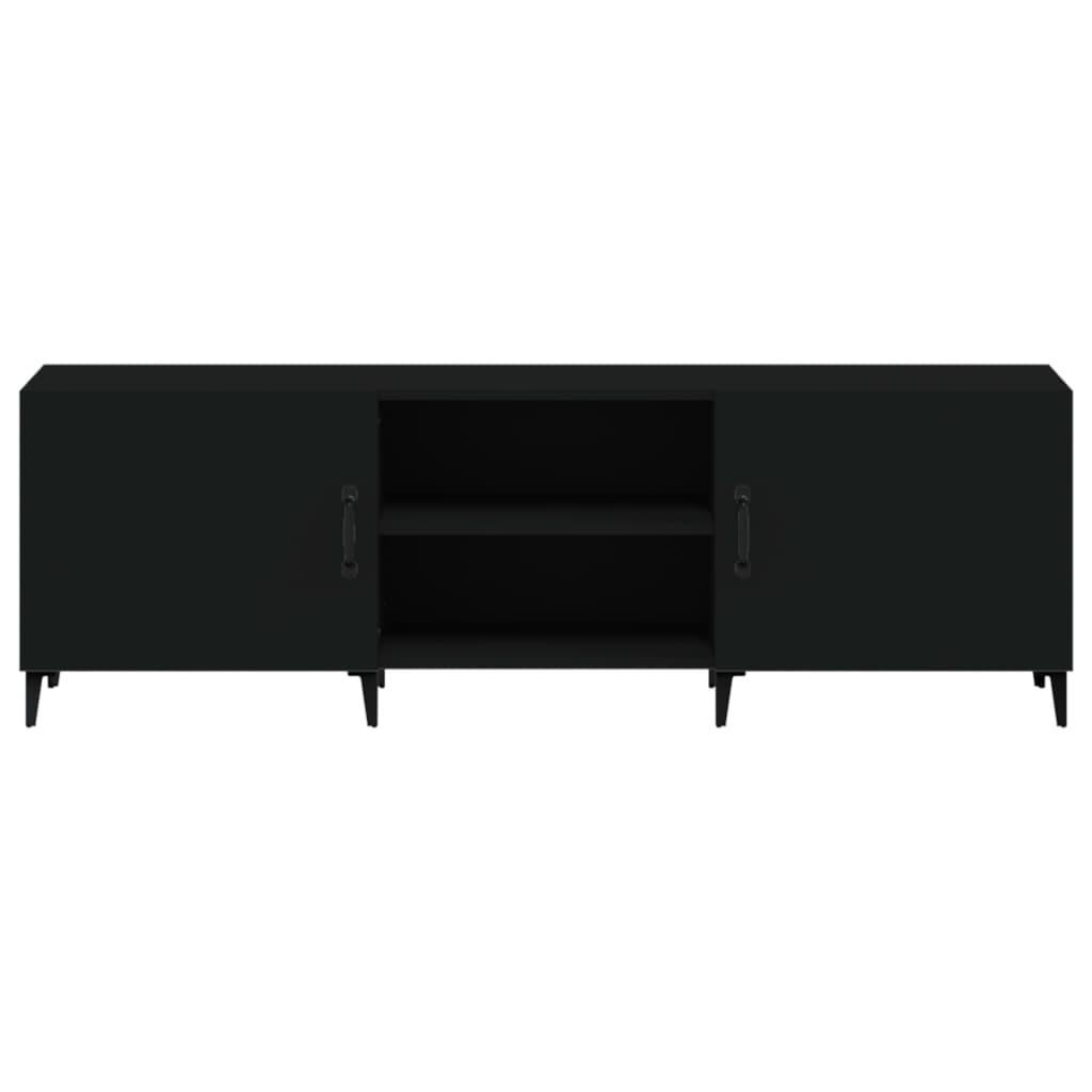 Meuble TV vidaXL noir 150x30x50 cm en bois d'ingénierie