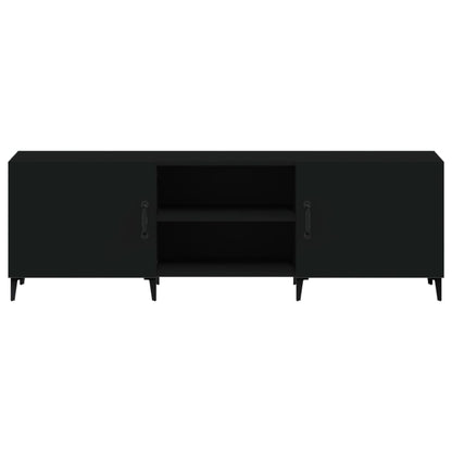 Meuble TV vidaXL noir 150x30x50 cm en bois d'ingénierie