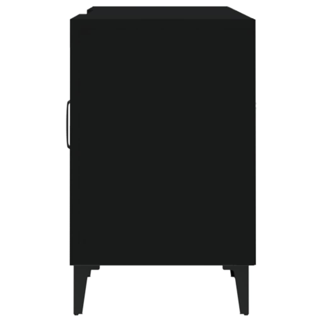 Meuble TV vidaXL noir 150x30x50 cm en bois d'ingénierie