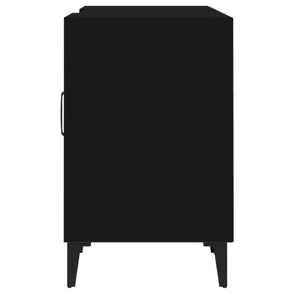 Meuble TV vidaXL noir 150x30x50 cm en bois d'ingénierie