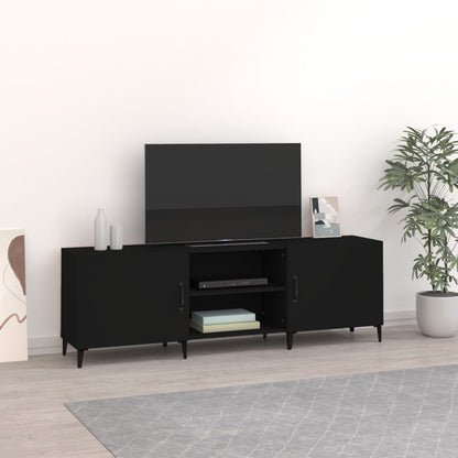 Meuble TV vidaXL noir 150x30x50 cm en bois d'ingénierie