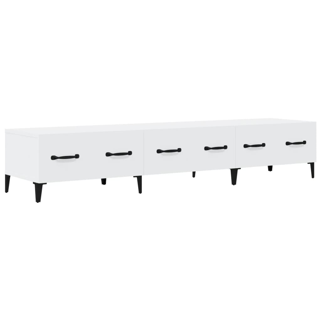 vidaXL Meuble TV blanc 150x34,5x30 cm Bois d'ingénierie