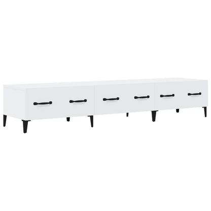vidaXL Meuble TV blanc 150x34,5x30 cm Bois d'ingénierie