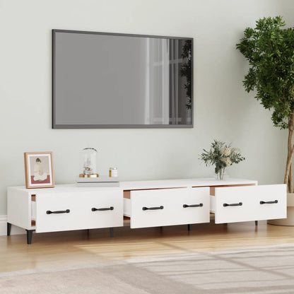 vidaXL Meuble TV blanc 150x34,5x30 cm Bois d'ingénierie