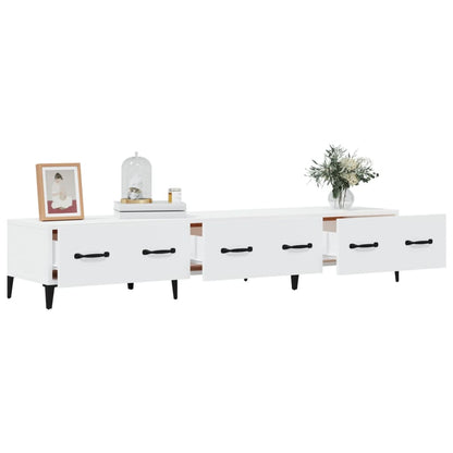 vidaXL Meuble TV blanc 150x34,5x30 cm Bois d'ingénierie