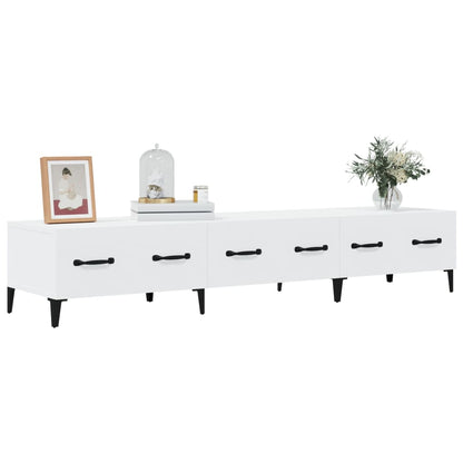 vidaXL Meuble TV blanc 150x34,5x30 cm Bois d'ingénierie